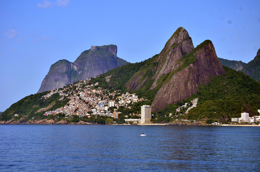 The Two Brothers mountain over the beaches of Rio de Janeiro